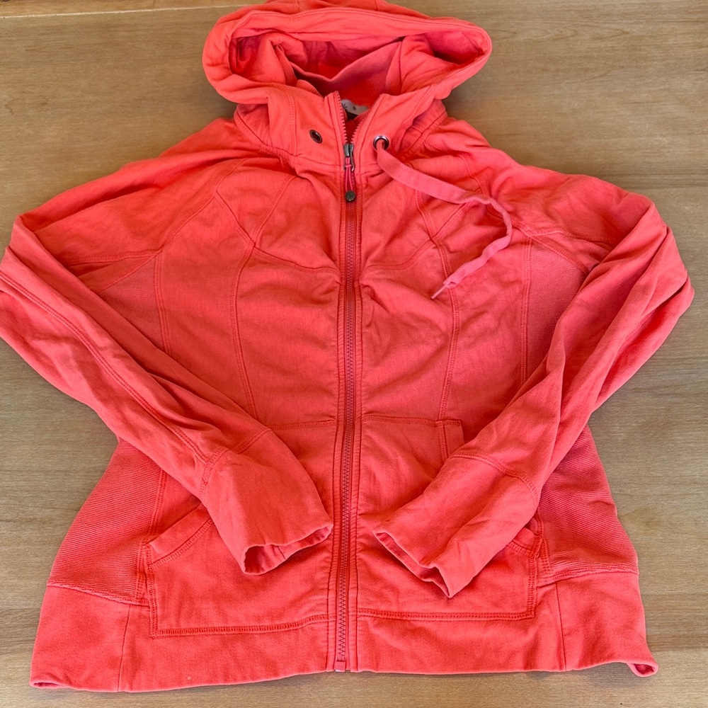 Athleta Coral Zip-Up Hoodie